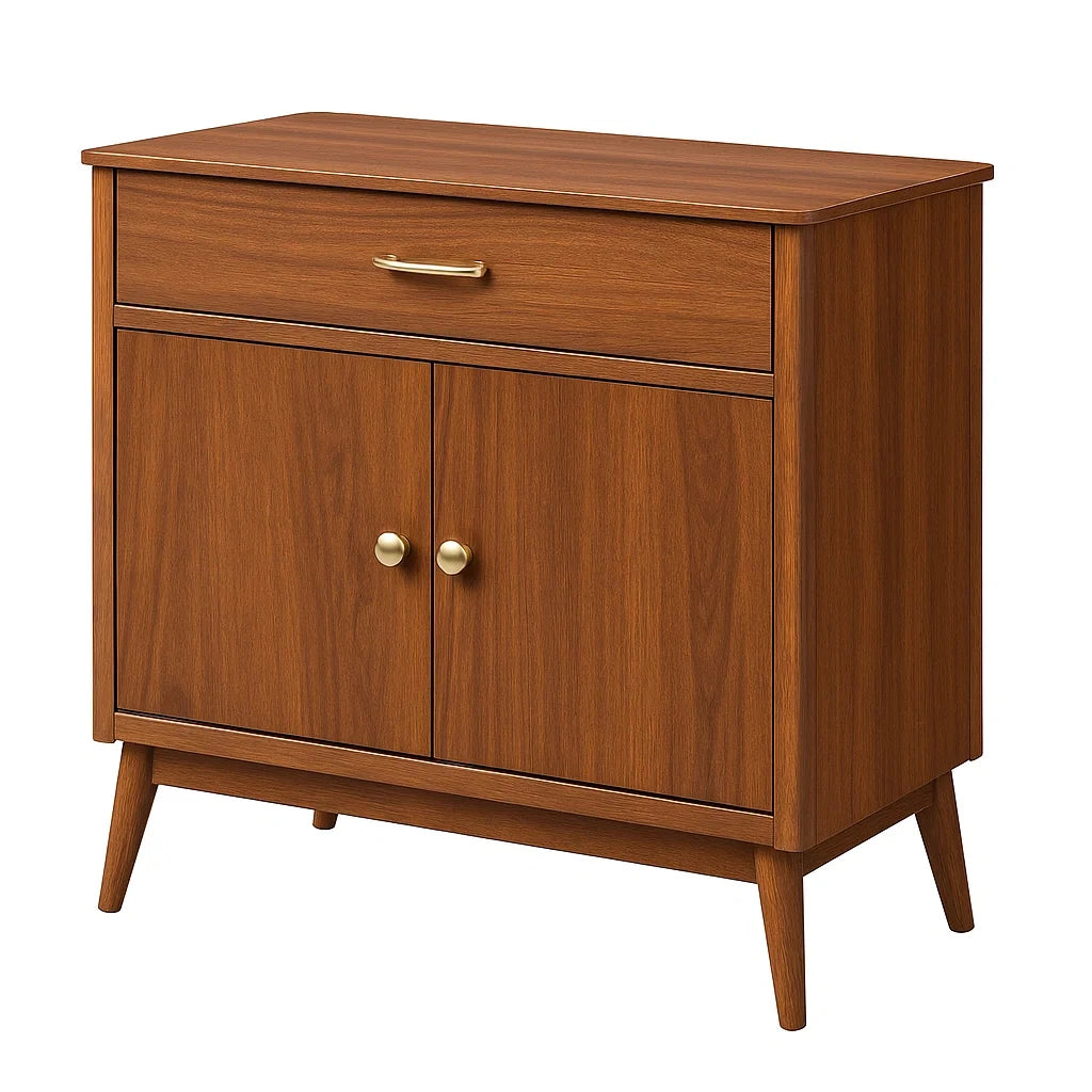 Buffet en bois avec tiroir et portes en bois brun 80x40x85 cm(Brun)