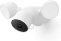Google Nest Cam avec projecteur (Extérieur - Filaire) – Caméra de sécurité connectée - Caméra de sécurité avec projecteur 1080p, Snow(Snow)