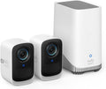 eufy Security eufyCam S300(eufyCam 3C) Camera Surveillance WiFi exterieure sans Fil, Résolution 4K, Vision Nocturne Couleur, sans Frais mensuels, Nécessite HomeBase 3, 2+1(White)