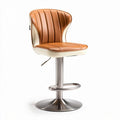 Tabouret de bar réglable en simili cuir pour cuisine - 50 x 40 x 100