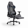 Chaise de bureau ergonomique avec repose-pied en tissu respirant - environ 120 x 60 x 50