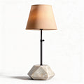 Lampe de table en béton et tissu pour intérieur - 30 x 30 x 50