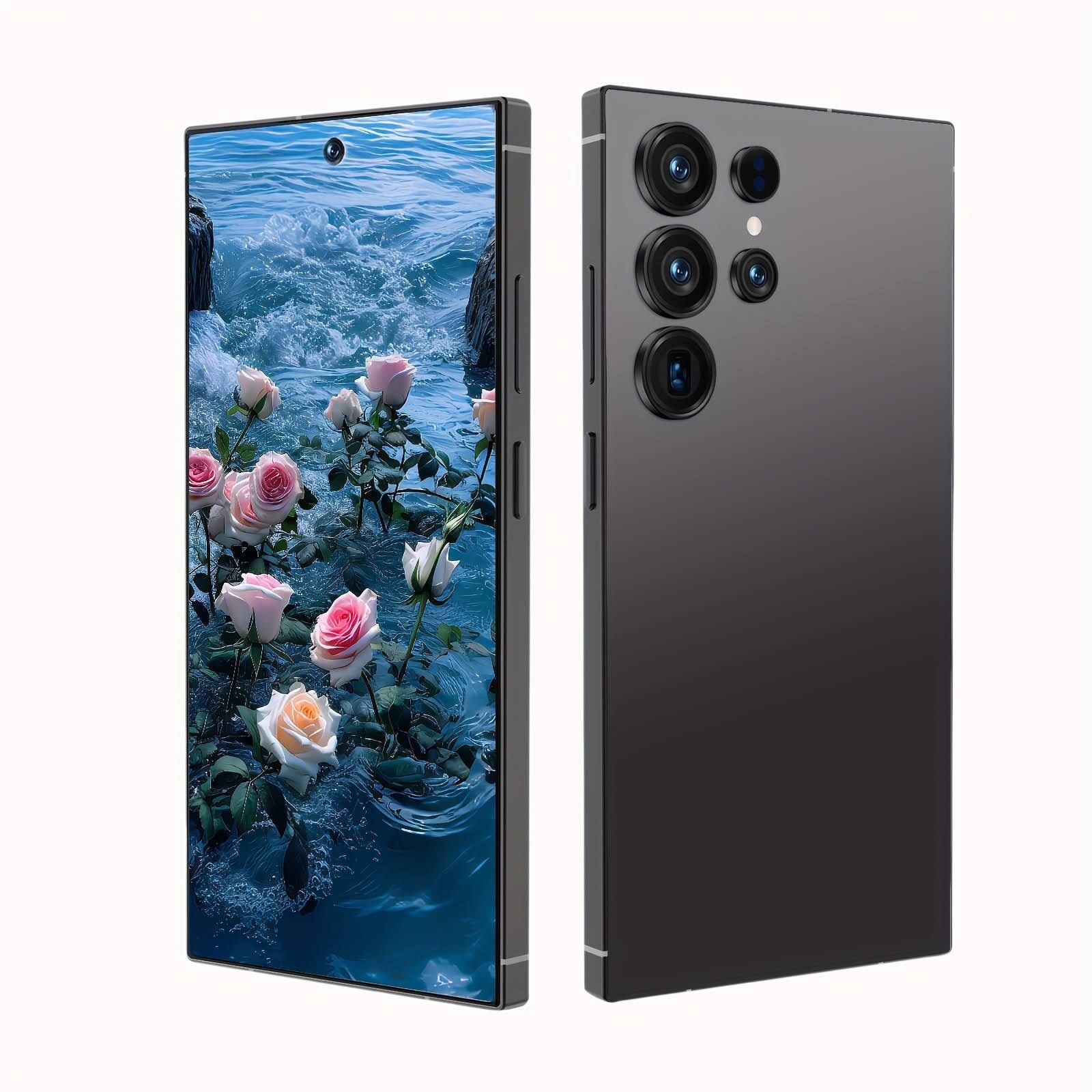 2025 Smartphone Android 14 Ultra Haut Débit - 6,8 pouces HD ( 1440x3120 ), 12 GB RAM + 512 GB Stockage, Stylus intégré, Telephone androide, Batterie(Noir)