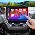 Pour Peugeot 2008 208 2012 - 2018 sans fil CarPlay Android Auto autoradio GPS RDS WiFi BT 4G(Noir)