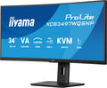 iiyama Prolite XCB3497WQSNP-B1, VA incurvé, UWQHD 120Hz, 0.4ms, 350cd, FreeSync, HP, DP/HDMI/USB-C, USB HUB, 1xUSB-C Dock (95W), réglable en Hauteur, i-Style Colour, TCO, Garantie 5 Ans(Noir)