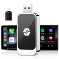 Adaptateur Car-Play sans Fil pour iOS et Android, Euakee Le Plus Petit et Le Plus Rapide Adaptateur Car-Play sans Fil, Plug  Play Convertir Les(Noir/Argent)
