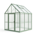 Serre en aluminium et polycarbonate vert 246x185x209 cm(Vert)