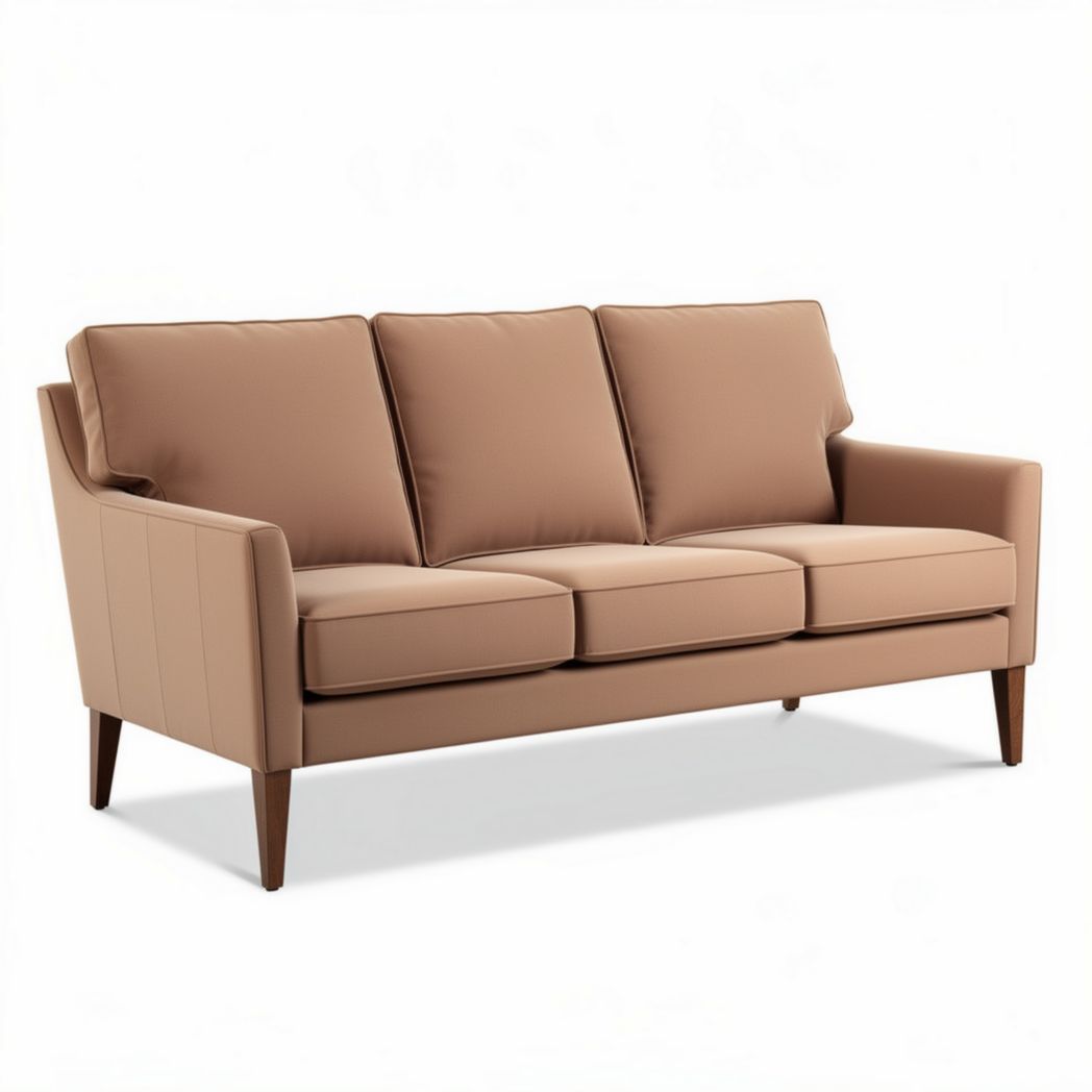 Canapé contemporain pour salon en cuir synthétique - 200 x 85 x 80