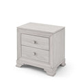 Table de chevet en bois gris à 2 tiroirs(Gris)