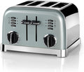 Cuisinart CPT180GE Style Collection 4 Slice, grille-pain 4 tranches, acier inoxydable, 3 fonctions [Bagel/Décongélation/Réchauffage], 6 niveaux de brunissage, tiroir ramasse-miettes amovible, vert