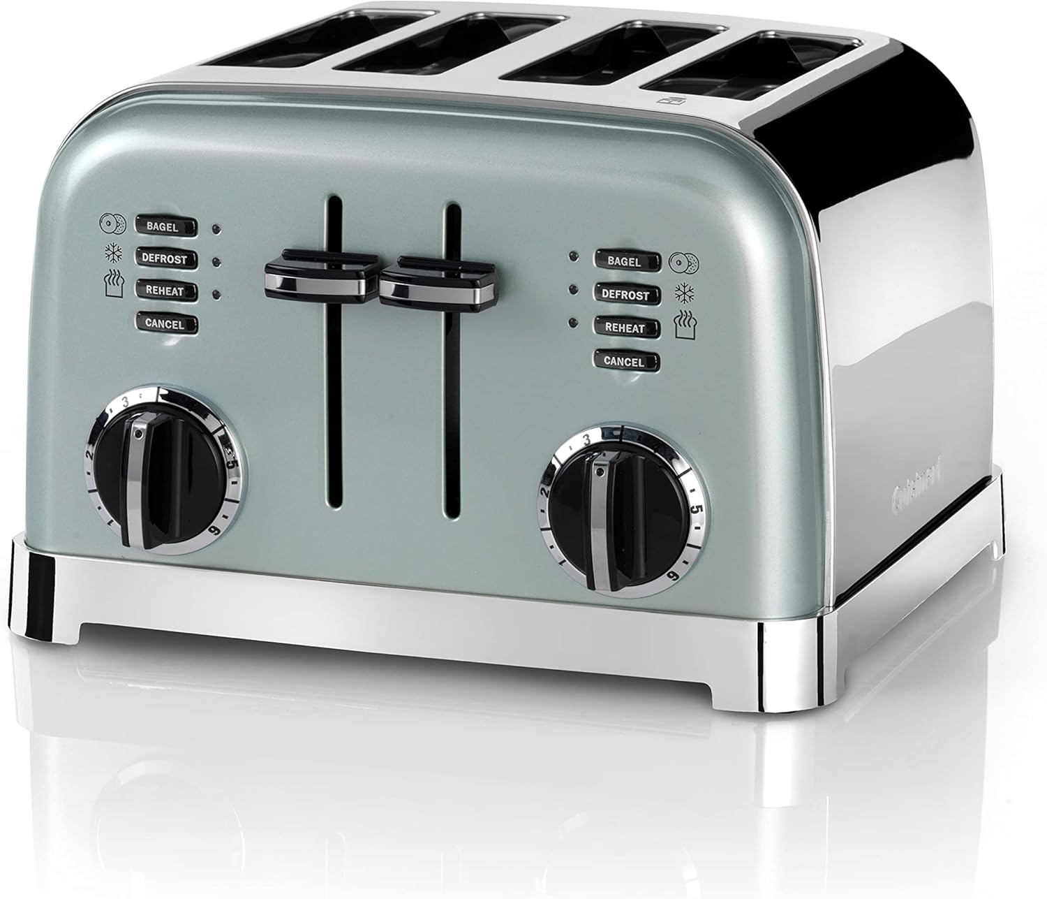 Cuisinart CPT180GE Style Collection 4 Slice, grille-pain 4 tranches, acier inoxydable, 3 fonctions [Bagel/Décongélation/Réchauffage], 6 niveaux de brunissage, tiroir ramasse-miettes amovible, vert