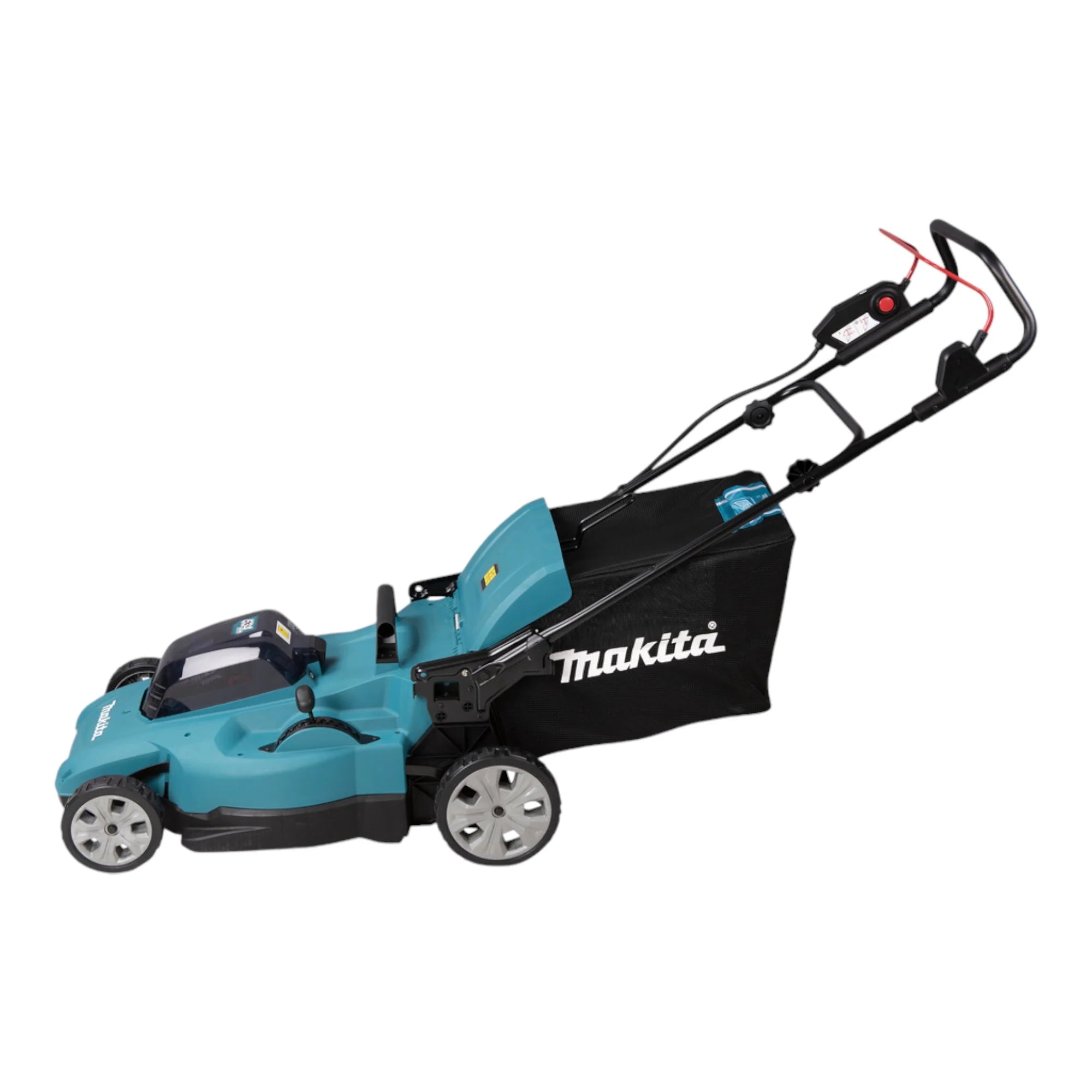 Makita DLM 538 CG4 Tondeuse à gazon sans fil 36 V ( 2x 18 V ) 530 mm + 4x batterie 6,0 Ah + chargeur(défaut)