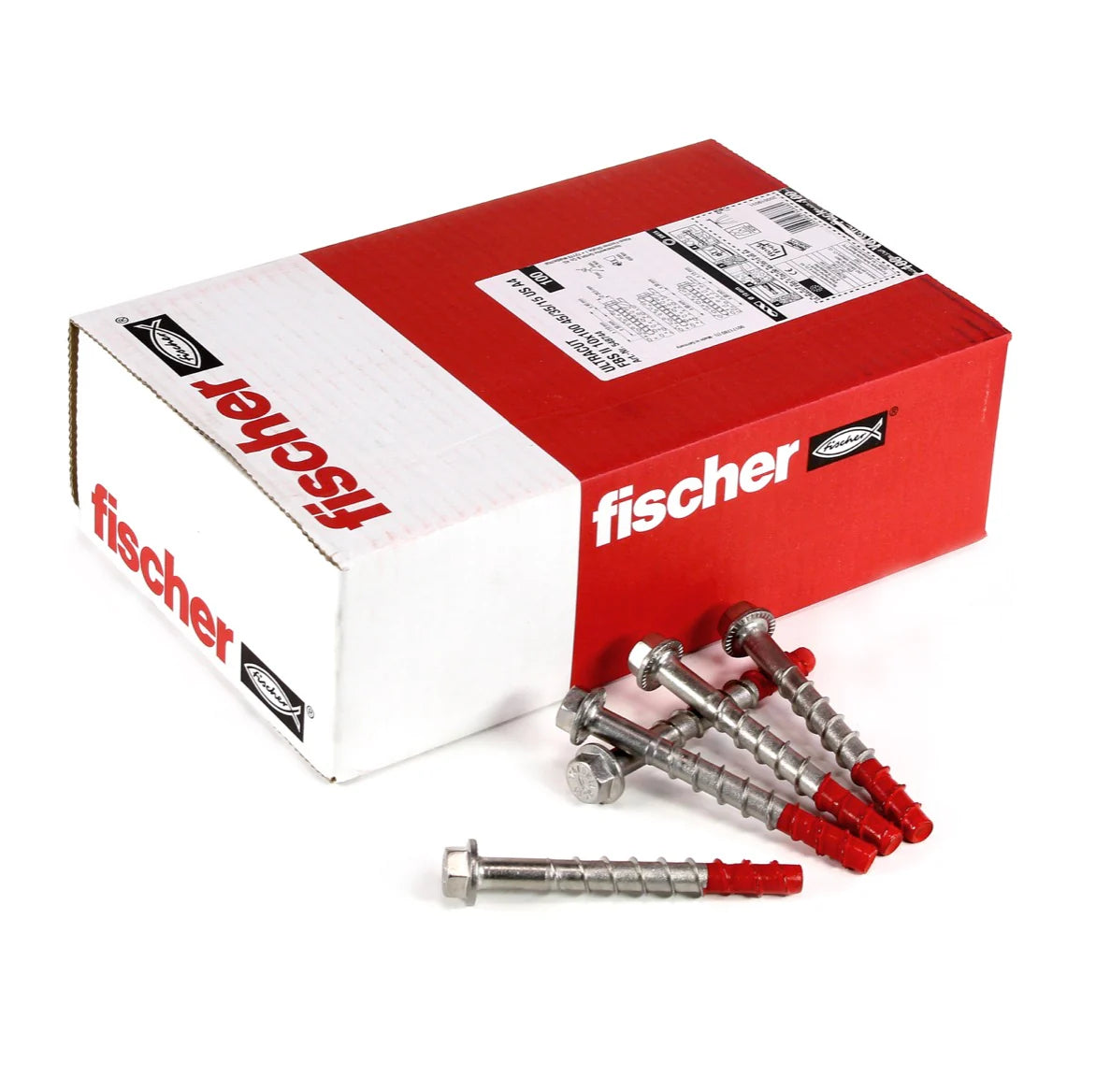 Fischer ULTRACUT FBS II A4 Vis à béton 10x100mm - tête hexagonale SW15 avec rondelle, 45/35/15 A4 en acier inoxydable 300 pcs. (3x 548744)(défaut)