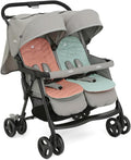 Joie - Aire™ Twin - Poussette Double - Sièges Inclinables Indépendants - Harnais 5 Points - Suspension 4 Roues - Pliage Facile Et Compact - Capotes UPF 50+ - Dès la Naissance(Default Title)