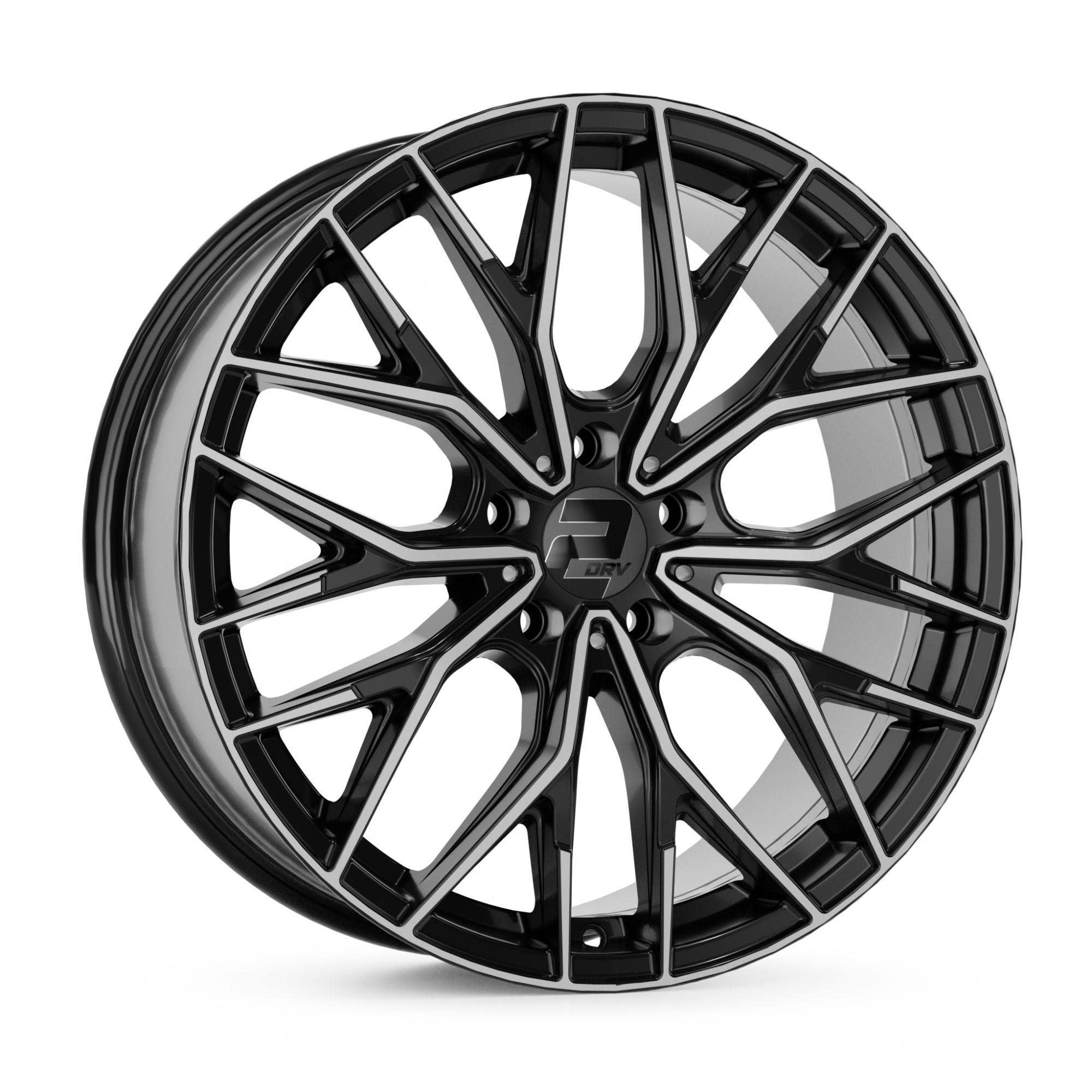 4x 2DRV WH37 19 Jante noir poli brillant 8.5x19 ET 48 5x112 ML 66.6| Jantes alu - Acheter des jantes - Roues complètes - Velonity- Pneus d'hiver(Noir/Poli)