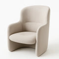 Fauteuil en tissu polyester beige 75x80x85 cm(Beige)