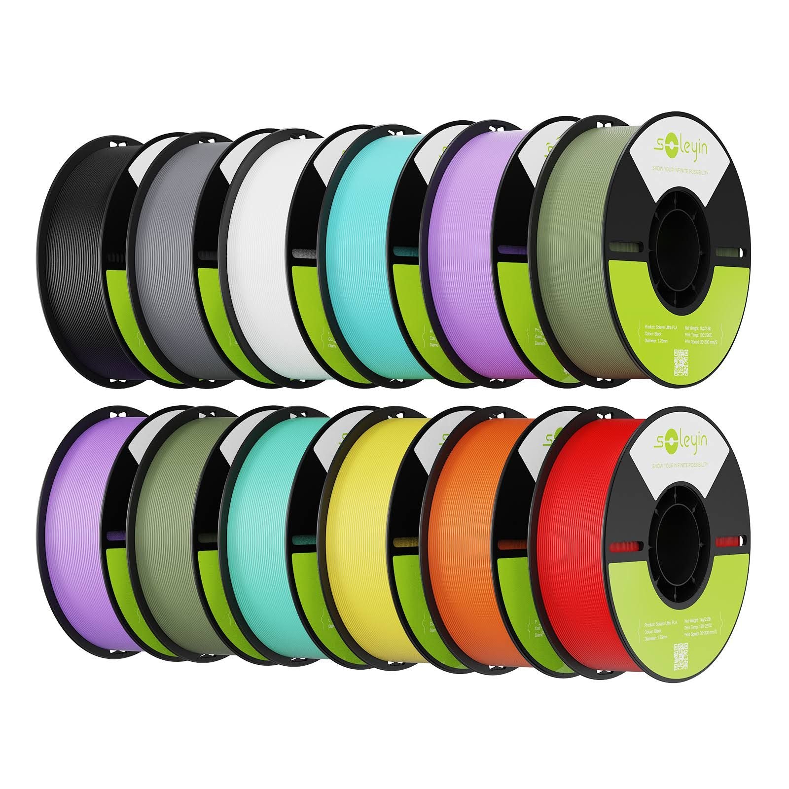 12KG Soleyin Ultra PLA - Blanc / Blanc